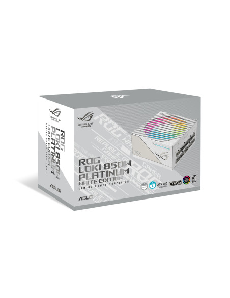 ROG-LOKI-850P-WHITE-SFX-L-GAMING,SURSA ASUS ROG LOKI 850W 80+Platinum "ROG-LOKI-850P-WHITE-SFX-L-GAMING" timbru verde 2 lei