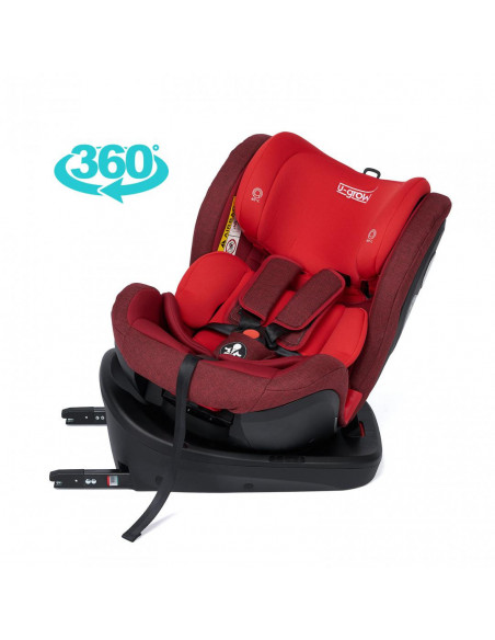 Scaun auto rotativ 360 gr cu Isofix, Rosu,UGHCS-07RD