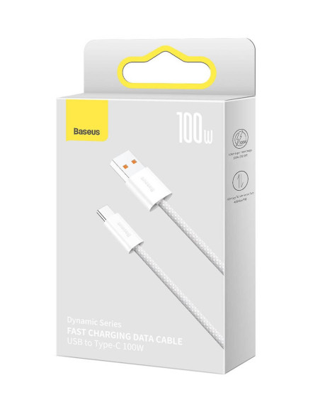 CALD000702,Cablu alimentare si date Baseus Dynamic, Fast Charging Data Cable pt. smartphone, USB la USB Type-C 100W, brodat, 2m,