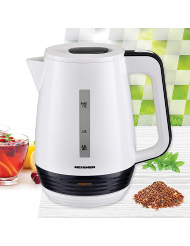 Fierbator electric Heinner HEK-17WH, capacitate: 1.7L, plastic