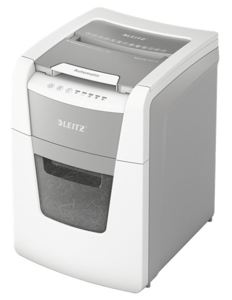 80110000,Distrugator automat documente Leitz IQ Small Office, 100 coli, P4, cross-cut (tip confeti), cos 34 litri, alb-gri, Leit