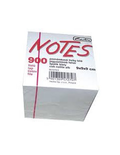 9930140,Bloc notite alb 9x9x9 cm 900 file