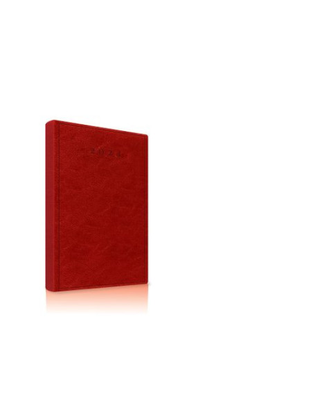 2024-9492840,Agenda datata ro A5, 352 pagini, coperta buretata, culoare rosu 2024