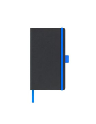 2024-9493440,Agenda nedatata a5 castelli, coperta rigida negru, elastic albastru, dictando ivory