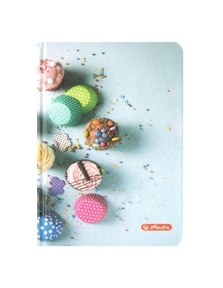 2024-9490970,Agenda nedatata Herlitz A6 352 pagini, Motiv cupcakes