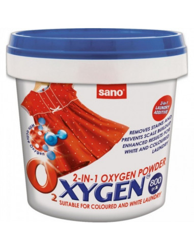 Detergent pudra pentru pete, 800 g, SANO Oxygen Powder 2-in-1