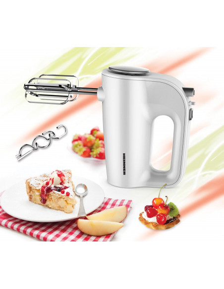 Mixer de mana Heinner White Lily 300 HM-300WH, putere: 300W Mixer de mana Heinner White Lily 300 HM-300WH, putere: 300W
