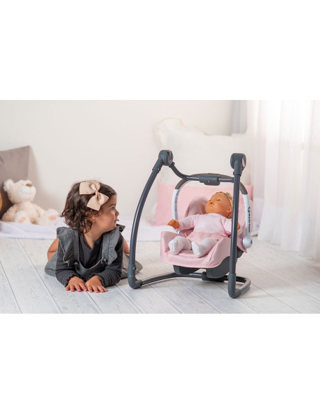 S7600240235,Scaun de masa pentru papusi Smoby Maxi Cosi Quinny 3 in 1 roz