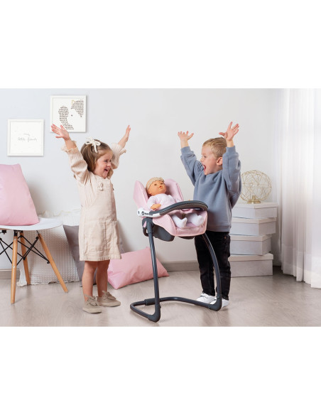 S7600240235,Scaun de masa pentru papusi Smoby Maxi Cosi Quinny 3 in 1 roz