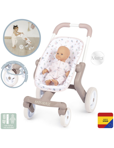 S7600251218,Carucior sport pentru papusi Smoby Baby Nurse Poussette Pop crem