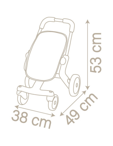 S7600251218,Carucior sport pentru papusi Smoby Baby Nurse Poussette Pop crem