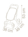 S7600251218,Carucior sport pentru papusi Smoby Baby Nurse Poussette Pop crem