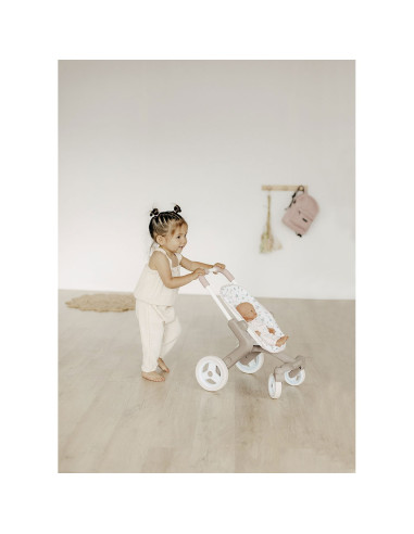 S7600251218,Carucior sport pentru papusi Smoby Baby Nurse Poussette Pop crem
