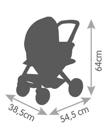 S7600253120,Carucior pentru papusi Smoby Maxi Cosi 3 in 1 albastru