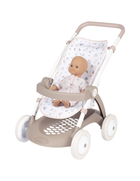 S7600254018,Carucior sport pentru papusi Smoby Baby Nurse Poussette crem