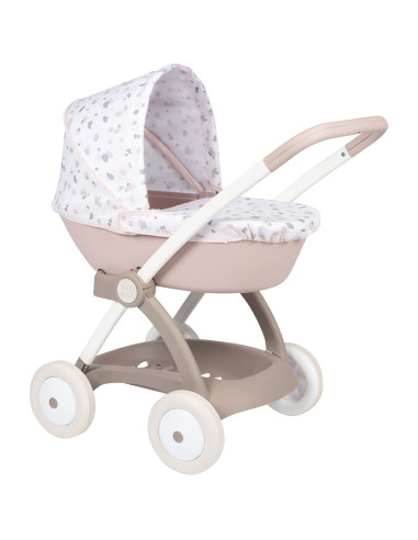 S7600254118,Carucior nou nascut pentru papusi Smoby Baby Nurse Landau crem