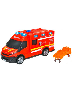 S203713014028,Masina ambulanta Dickie Toys Iveco Daily Ambulance 1:32 18 cm rosu