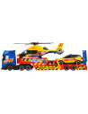 S203717005,Set Dickie Toys Rescue Transporter 40 cm cu camion, masina, elicopter si accesorii