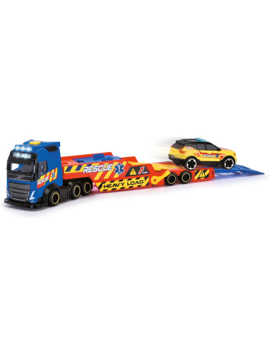 S203717005,Set Dickie Toys Rescue Transporter 40 cm cu camion, masina, elicopter si accesorii
