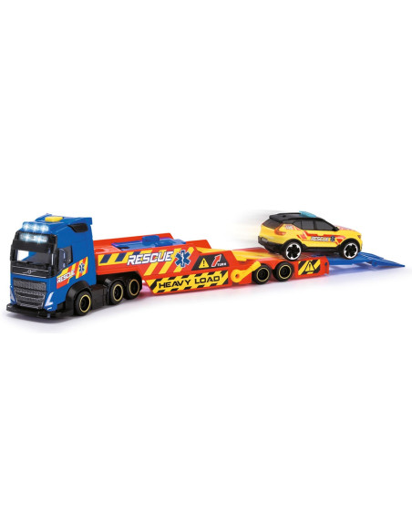 S203717005,Set Dickie Toys Rescue Transporter 40 cm cu camion, masina, elicopter si accesorii