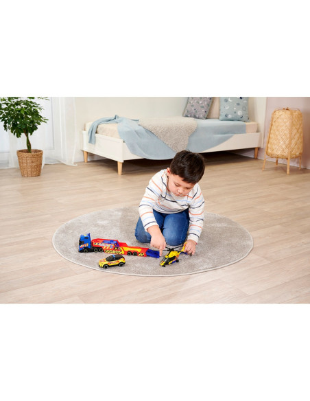 S203717005,Set Dickie Toys Rescue Transporter 40 cm cu camion, masina, elicopter si accesorii