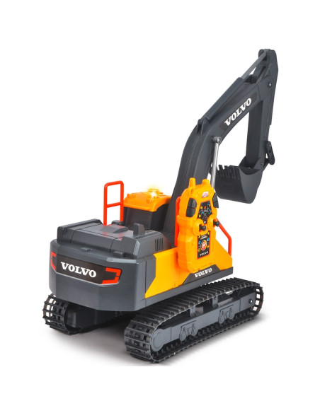 S203729018ONL,Excavator Dickie Toys Volvo Mining Excavator 60 cm cu telecomanda, lumini si sunete gri