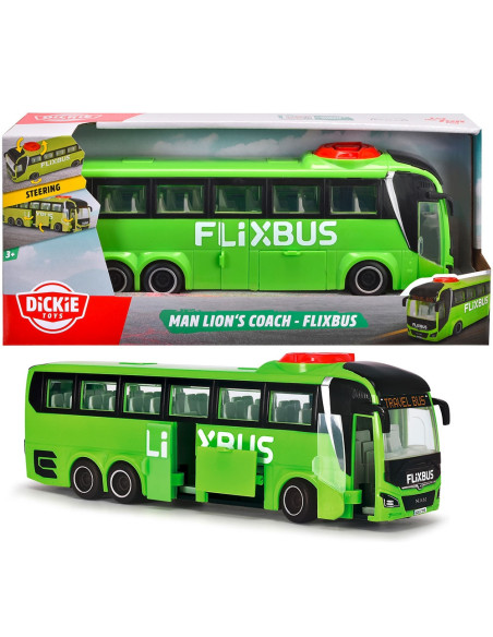 S203744015,Autobuz Dickie Toys MAN Lion's Coach 26,5 cm Flixbus verde