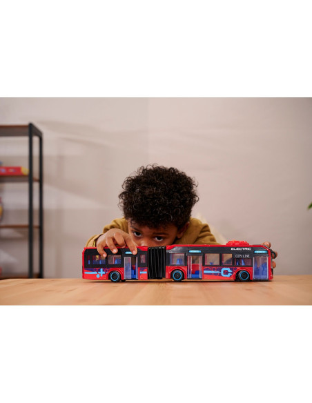 S203747015,Autobuz Dickie Toys Volvo City Bus 40 cm rosu