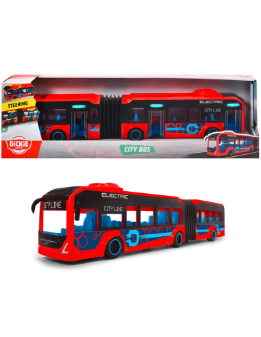 S203747015,Autobuz Dickie Toys Volvo City Bus 40 cm rosu