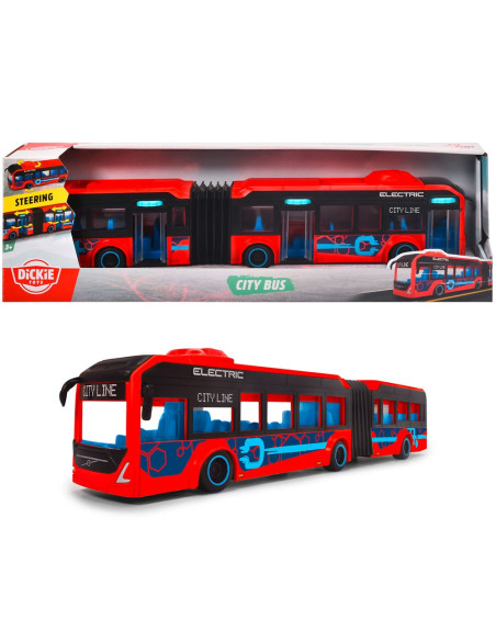 S203747015,Autobuz Dickie Toys Volvo City Bus 40 cm rosu