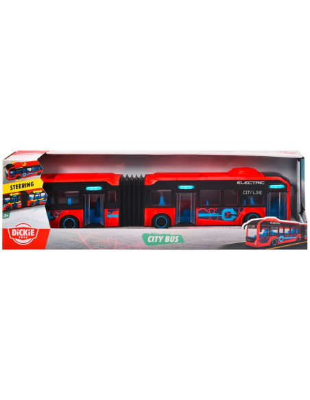 S203747015,Autobuz Dickie Toys Volvo City Bus 40 cm rosu