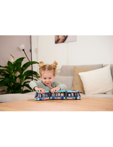 S203747016,Tramvai Dickie Toys Siemens City Tram 41,5 cm albastru