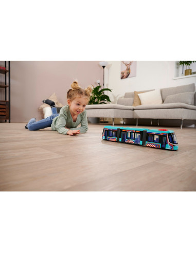 S203747016,Tramvai Dickie Toys Siemens City Tram 41,5 cm albastru