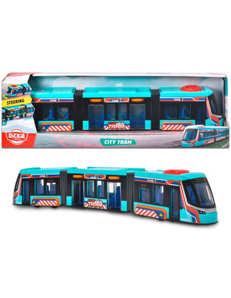 S203747016,Tramvai Dickie Toys Siemens City Tram 41,5 cm albastru