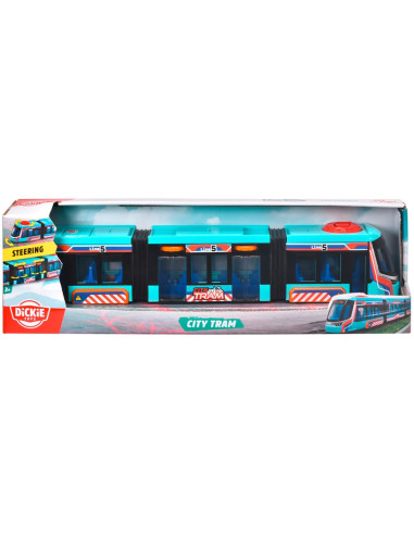 S203747016,Tramvai Dickie Toys Siemens City Tram 41,5 cm albastru