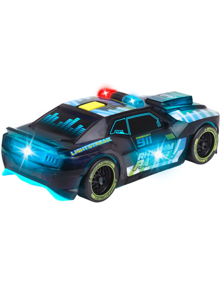 S203763008,Masina Dickie Toys Rhythm Patrol 20 cm negru cu lumini si sunete