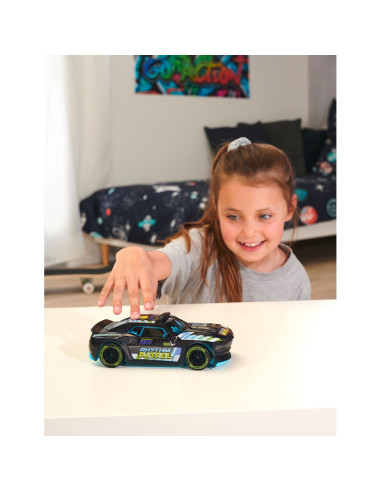 S203763008,Masina Dickie Toys Rhythm Patrol 20 cm negru cu lumini si sunete