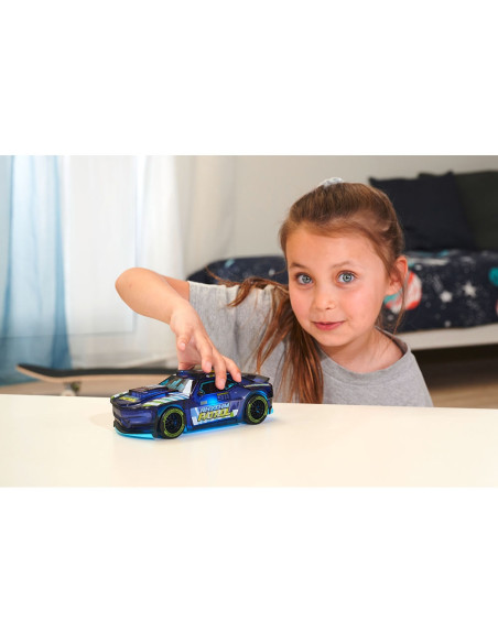 S203763008,Masina Dickie Toys Rhythm Patrol 20 cm negru cu lumini si sunete