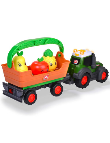 S204115006,Tractor Simba ABC Freddy Fruit Trailer 30 cm cu lumini, sunete si accesorii