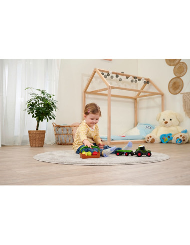 S204115006,Tractor Simba ABC Freddy Fruit Trailer 30 cm cu lumini, sunete si accesorii