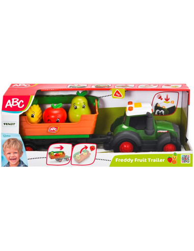 S204115006,Tractor Simba ABC Freddy Fruit Trailer 30 cm cu lumini, sunete si accesorii