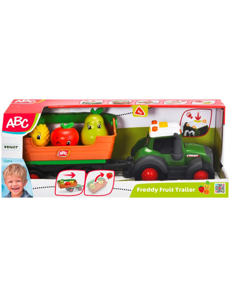 S204115006,Tractor Simba ABC Freddy Fruit Trailer 30 cm cu lumini, sunete si accesorii