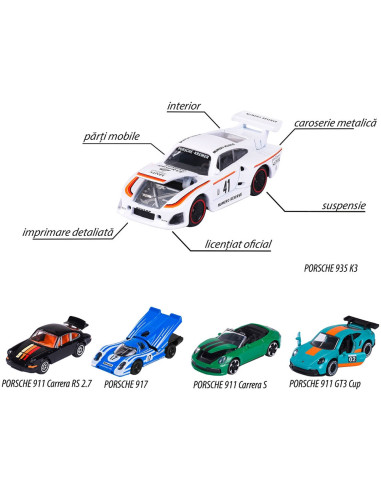 S212053172,Set Majorette Porsche Motorsport cu 5 masinute