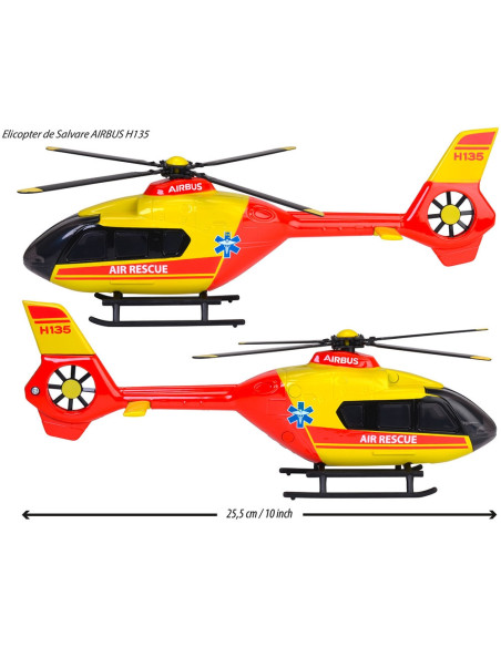 S213713002,Elicopter de salvare Majorette Airbus H135 cu lumini si sunete