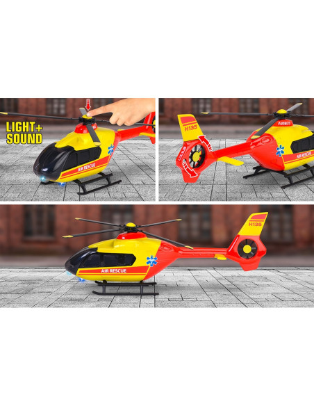 S213713002,Elicopter de salvare Majorette Airbus H135 cu lumini si sunete
