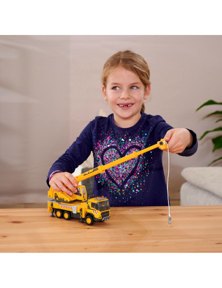 S213723004,Camion cu macara Majorette Volvo Truck Crane cu lumini si sunete
