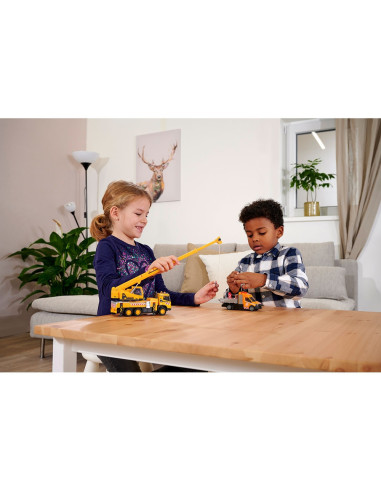 S213723004,Camion cu macara Majorette Volvo Truck Crane cu lumini si sunete