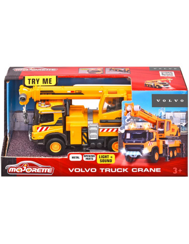 S213723004,Camion cu macara Majorette Volvo Truck Crane cu lumini si sunete
