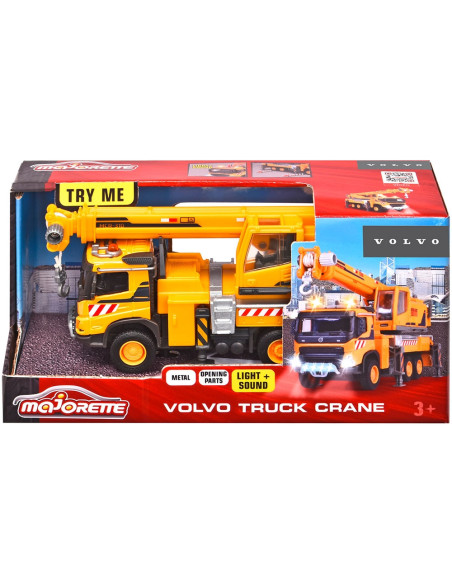 S213723004,Camion cu macara Majorette Volvo Truck Crane cu lumini si sunete
