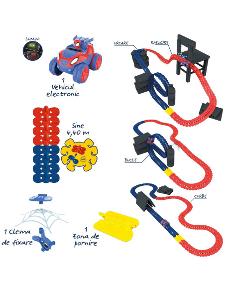 S7600180918,Pista Smoby Spidey FleXtreme Racetrack circuit de curse
